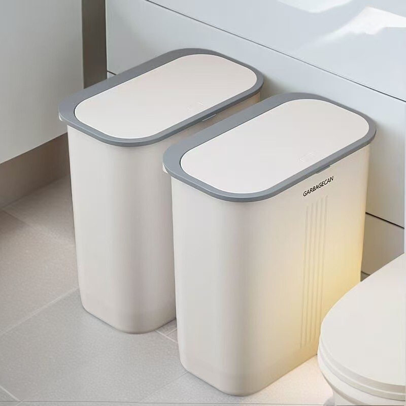 Narrow Gap Trash Bin Household New Large Capacity Kitchen with Lid Bathroom Toilet Living Room Bedroom High Beauty Value Light Luxury Narrow Gap Trash Bin Household New Large Capacity Kitchen with Lid Bathroom Toilet Living Room Bedroom High Beauty Value Light Luxury