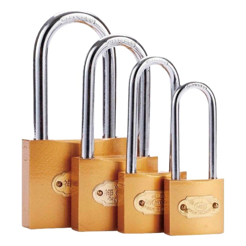 Cerradura de haz largo de cobre de imitación auténtica, resistente al agua y al óxido, engrosada, de una sola apertura, extendida para el hogar, cabeza de bloqueo de 60 mm, candado antirrobo de haz largo