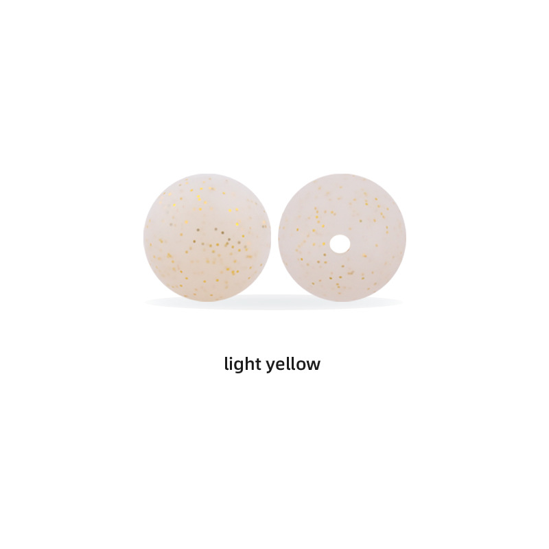 12mm y 15mm cristal impresión de silicona grado alimenticio DIY joyería chupete cadena mordedor pulsera collar Accesorios