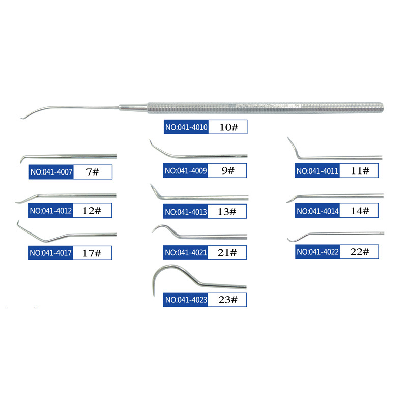 Sonda dental Star Tooth weirong aguja dental de acero inoxidable sin recubrimiento aguja dental limpia sonda dental palillos de dientes orales de un solo y doble cabeza