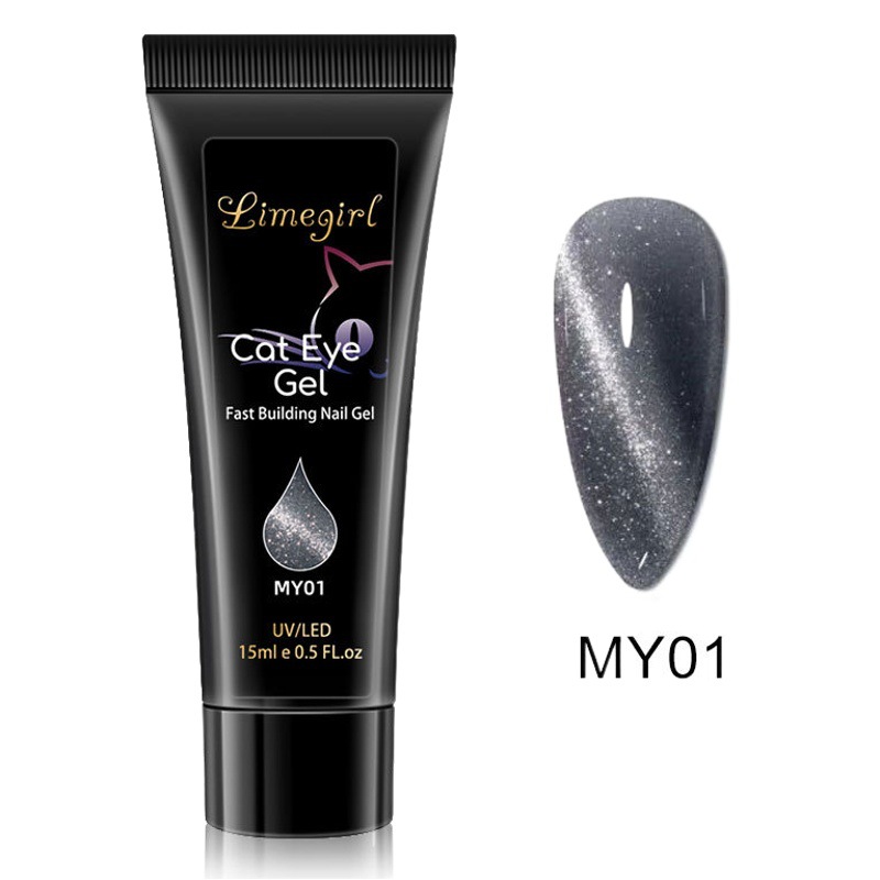 12 colores pegamento de extensión de brillo de uñas pegamento de extensión de lentejuelas de uñas pegamento de extensión rápida indolora Glitter pegamento de extensión de cristal