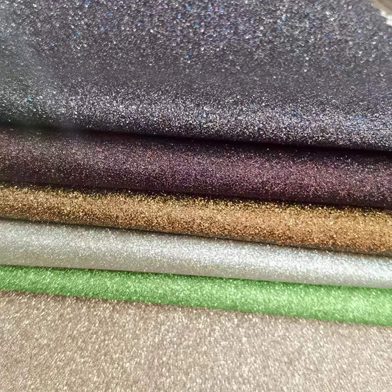 格利特弹力皮革pu革墙布面料网红同款气质女孩手工DIY闪粉礼仪带
