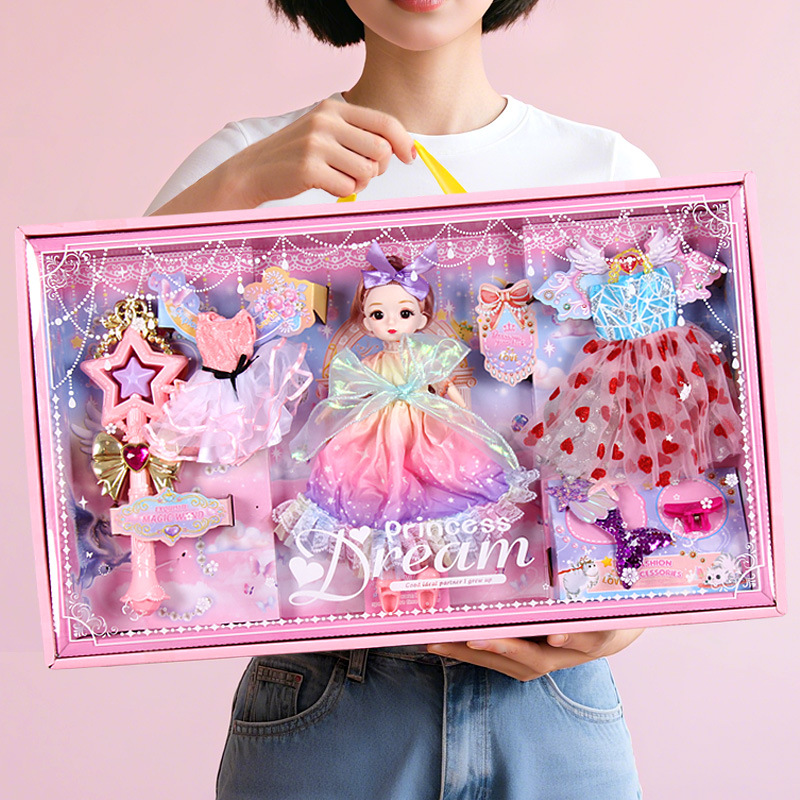 New Exquisite Barbie Doll Toy Gift Box Training Institution Gift Girls Gift Dress up Doll Set