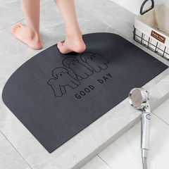 Sanitary ware door mat water-absorbent easy dry bathroom anti-slip foot mat toilet home carpet soft diatomaceous earth mat