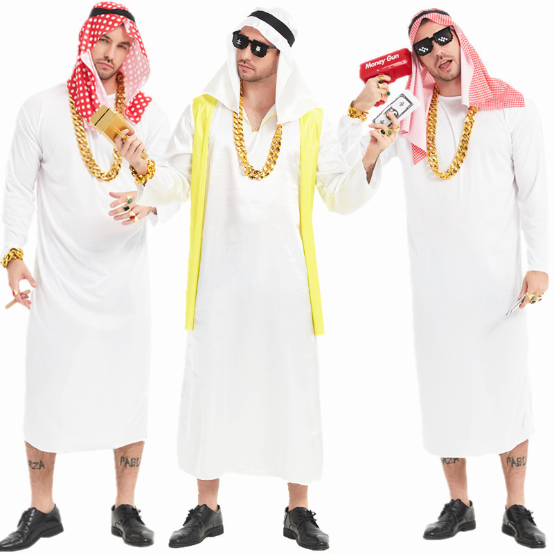 Halloween COS Dubai ropas de Oriente Medio ropa de fiesta de cumpleaños divertida red chatarra super gruesa cadena