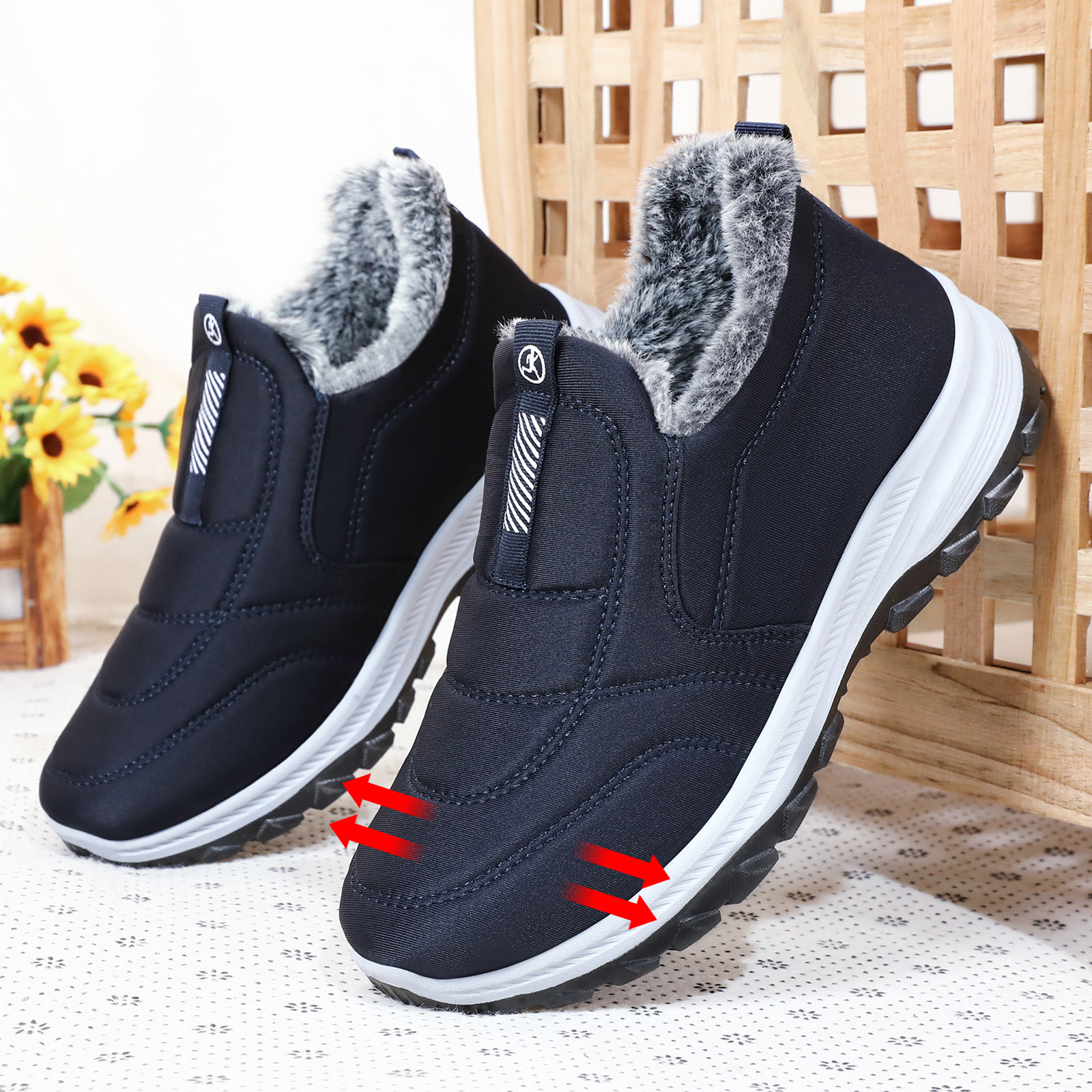 Zapatos de algodón de invierno de lana gruesa botas grandes transfronterizas al por mayor deportes al aire libre cálidos botas de nieve casuales zapatos de papá