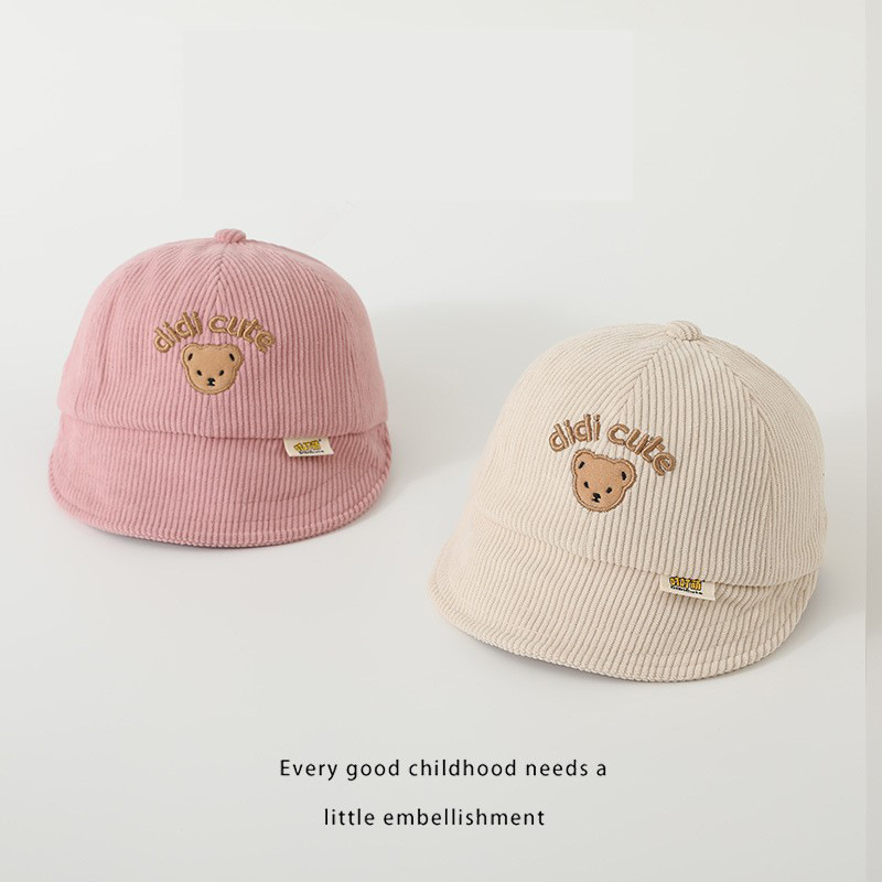 Sombrero para bebés otoño y invierno de terciopelo a prueba de viento y caliente para niños sombrero de protección de orejas sombrero de pescador primavera y otoño sombrero de lengua de pato bebé