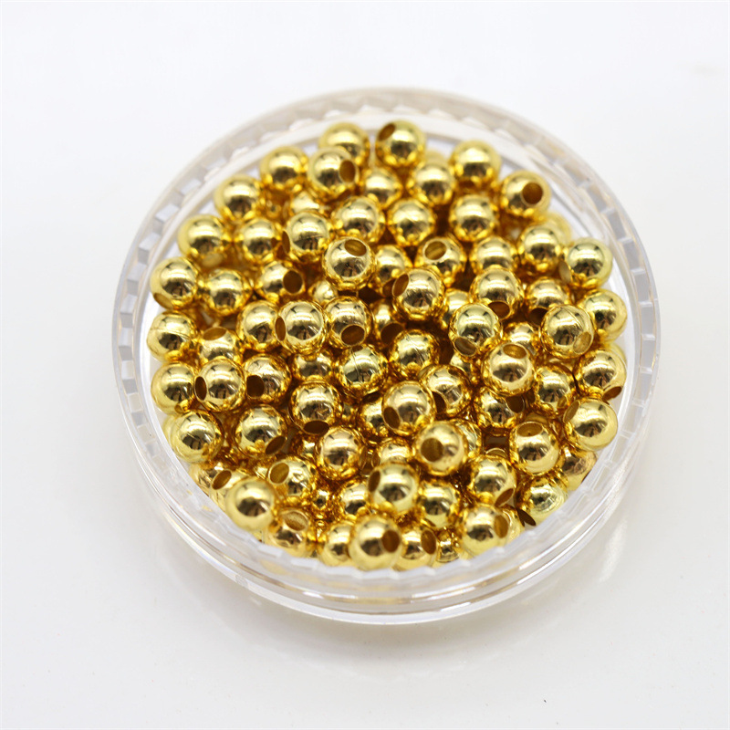 ビーズ保色材2mm 3mm 4mm真鍮ビーズ5グラム入りdiyアクセサリー部品