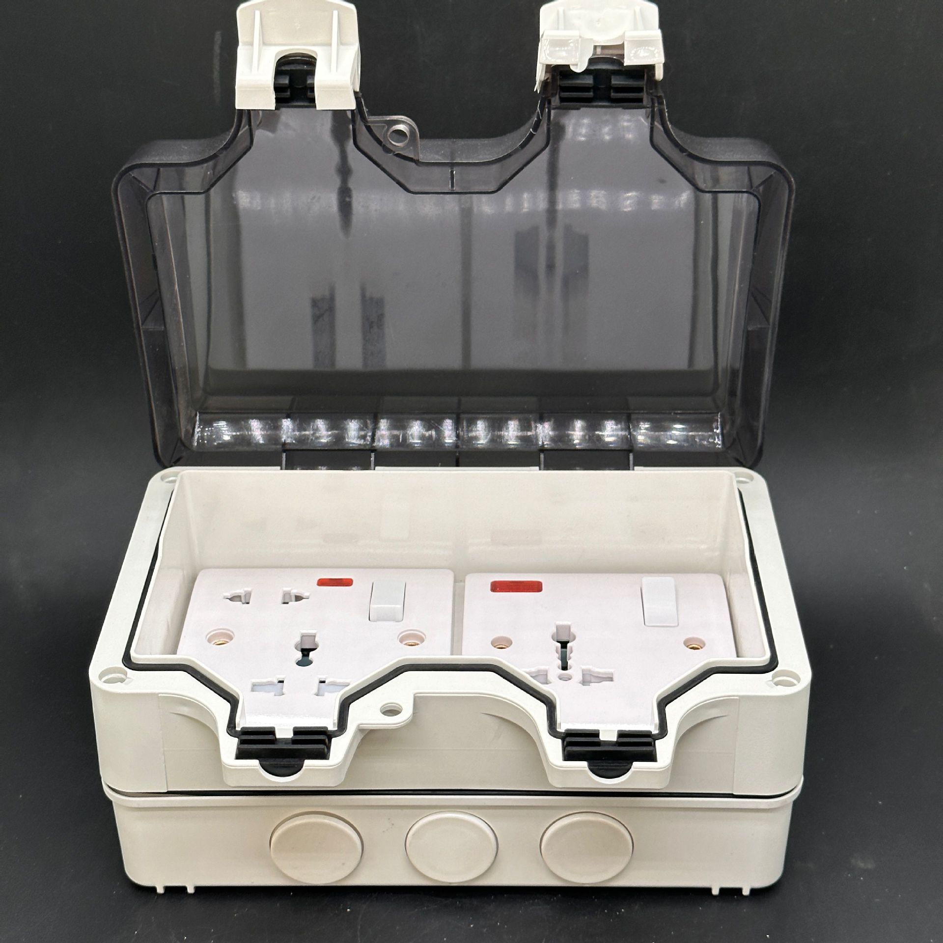 胶木86铜防水盖板室外墙壁插座IP66防暴雨墙壁插座带USB跨境外贸