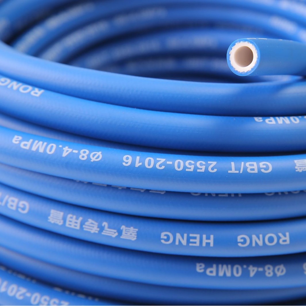 源头工厂加工6/8/10mm氧气乙炔管抗高压耐氧化耐油橡胶软管氧气管