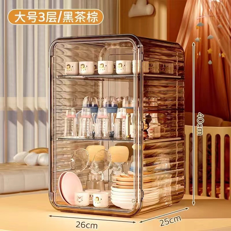 대형 3 층 (홍차 다크 브라운)