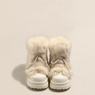 Winter heater ~ Mao Mao non-slip snow boots women's 2024 autumn and winter padded plush thick bottom cotton shoes big head short boots
