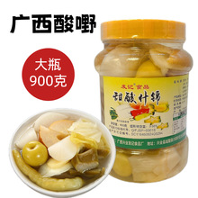 广西发记甜酸什锦酸野酸辣萝卜李子沙梨白椒刀豆开胃城隍酸料瓶装