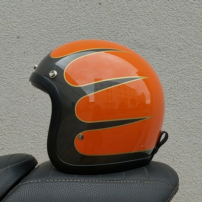Electric Vehicle Motorcycle Helmets, Motosiklet kaskı (dəbilqə) - orange-decal-s