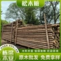 林场打桩防汛原木木桩