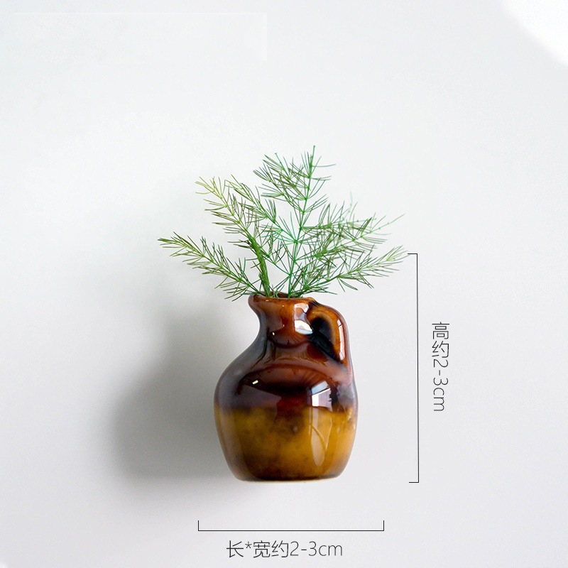 Ins mini-magnetic pequeño frasco de flores pegatinas de refrigerador DIY decoración artística botella de vidrio delicada gato debe recoger botella