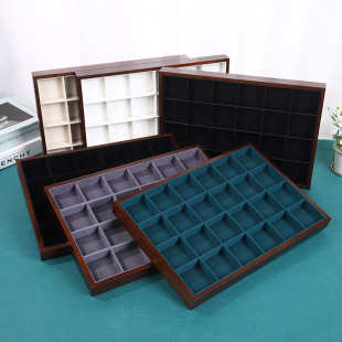Walnut Color Jewelry Tray Jewelry Display Tray Jewelry Rack Ring Necklace Bracelet Display Viewing Pallet Storage