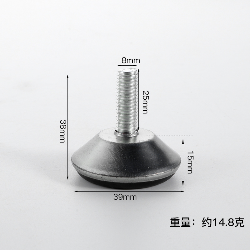 M8可调脚垫黑底桌椅调节脚螺杆垫脚M6M10家具五金调整脚可调脚垫|undefined