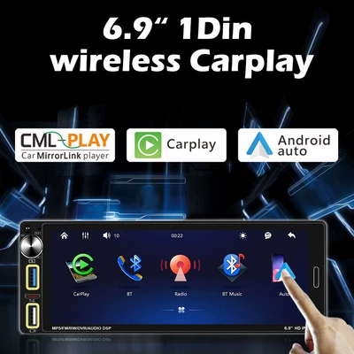 6.9 Inch 12V Single Spindle Wireless Apple Carplayfm Radio Car Bluetooth Mp5 Player 6290W (Car mp4)