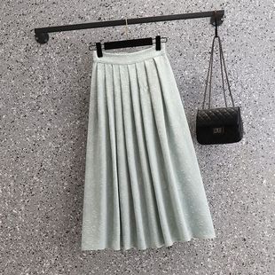 Chinese Style Retro Tang Suit, Artistic Style, Age-Reducing Plus Size Women's Clothing, Contrasting Color Three-Quarter Sleeve Top, Han Element Long Skirt