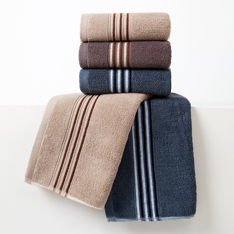 Cross-Border Amazon Pure Cotton Towels, Soft and Absorbent, for Home Use, Face Washing, Label Application, Gift Wholesale, Foreign Trade Towels