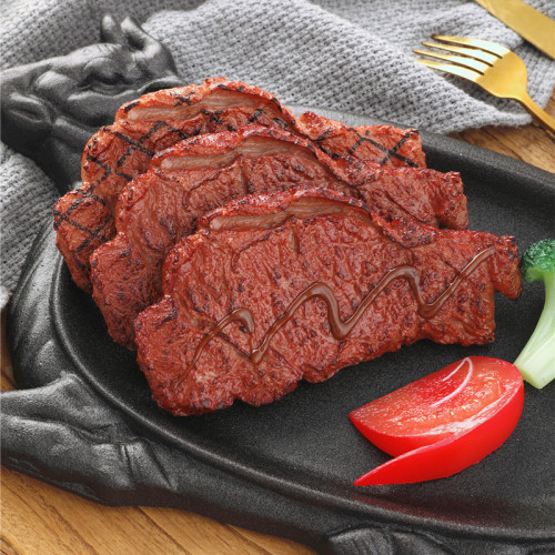 Factory hot-selling PVC simulated food play accessories DIY model steak steak model live broadcast photography props