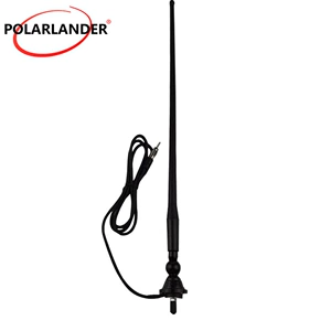 12V Universal Car AM/FM Radio Antenna 1.35m Waterproof Rubber Threaded Antenna with Long Cable