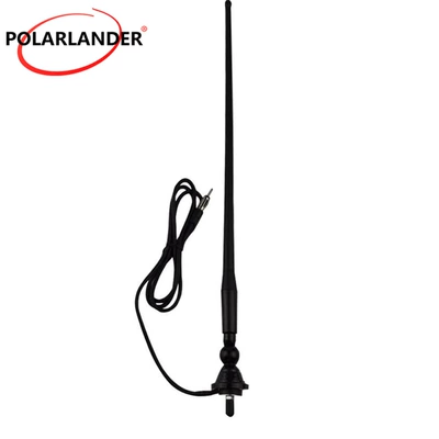 12V Universal Car AM/FM Radio Antenna 1.35m Waterproof Rubber Threaded Antenna with Long Cable