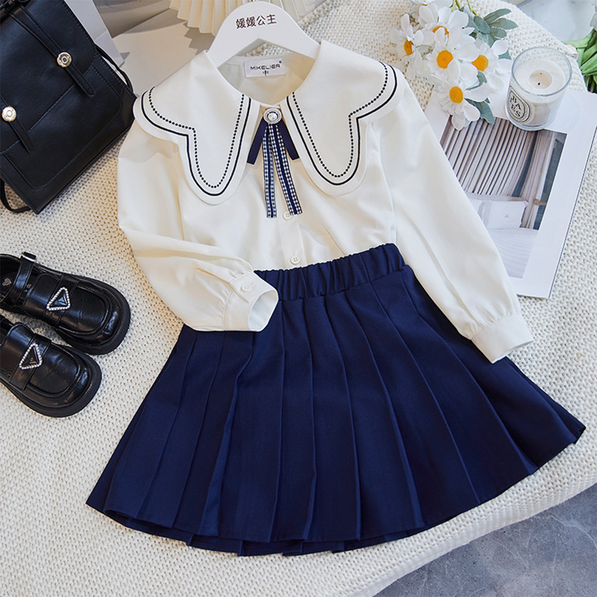 투피스 세트-셔츠+스커트