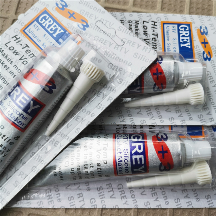 No gasket 3 3 sealant silver ash 100g silicone sealant automotive engine motor electrical appliance repair glue