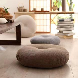 Linen Futon Cushion Thickeneded Round Fabric Balcony Japanese Tatami Meditation Cushion Bay Window Yoga Floor Large