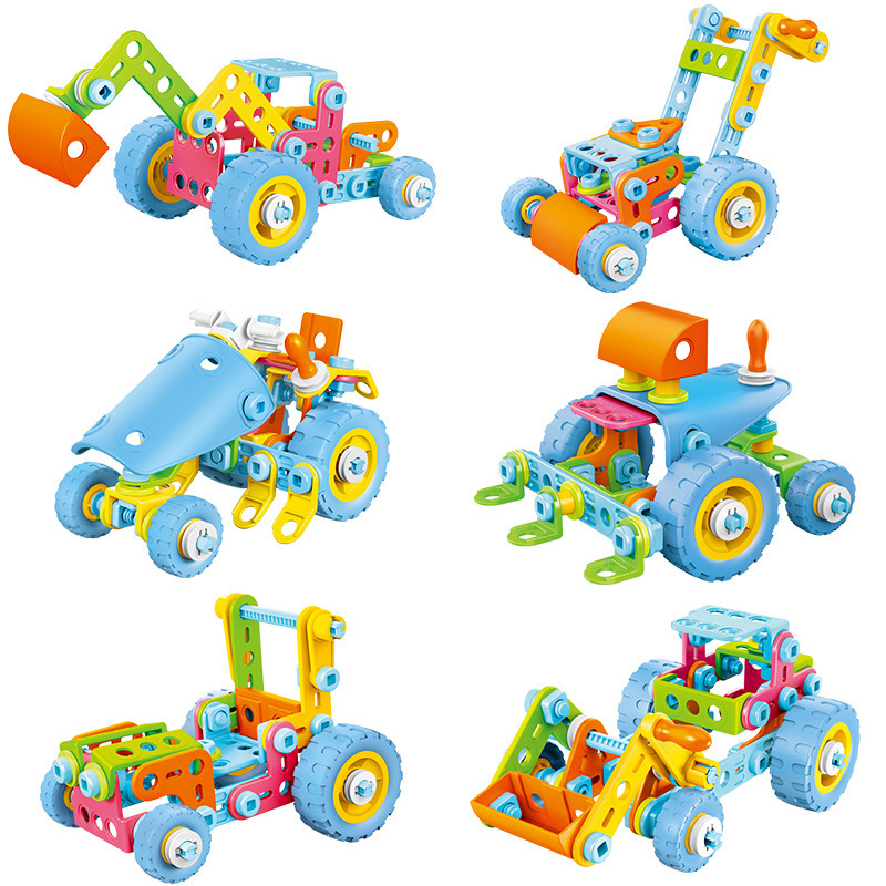 儿童软胶积木拆卸玩具拧螺丝玩具拆装螺母早教拼装大颗粒构建积木