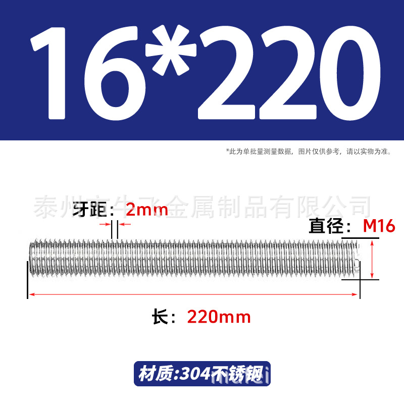 304 acero inoxidable barra de tornillo de tornillo de rosca completa barra de tornillo de perno alargado perno M12M16M18M20 image 108