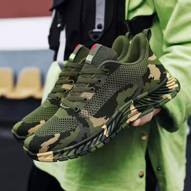 Новая камуфляжная обувь 2023 Мужская четырехсезонная обувь для альпинизма на открытом воздухе Студенческая Военная учебная освободительная обувь Обувь для охраны труда на строительных площадке
