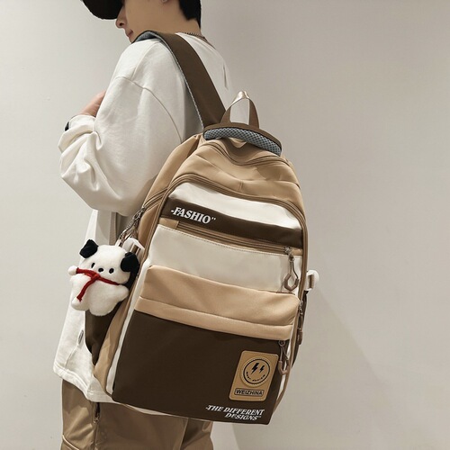 Backpack for Boys and Girls, Lightweight for High School and Middle School Students, Large Capacity Dual-Shoulder Bag for Middle School Students, Weight Reduction, Aesthetic, Letter Backpack