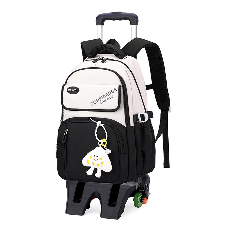 Peces naturales, mochila de tirón para estudiantes de secundaria de tres a seis grados, mochila de hombro de gran capacidad para escalar escaleras