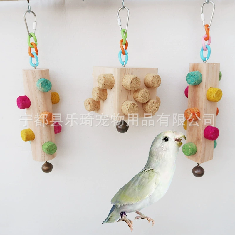 Попугай Птица Игрушка Пробка грызть палку птичья клетка кулон экструдер поставки коренных зубов Прямая поставка с завода