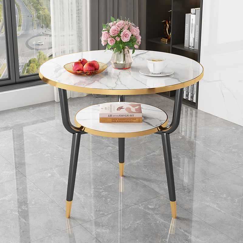 Fábrica directa de lujo ligero de recepción mesa y silla combinación de mesa de comedor de pequeño tipo de casa ocio leche tienda de té Negociación de café