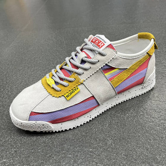 2024 New Summer Fashion Colorblock Jogging Shoes Breathable Low Lace-up Retro Casual sneaker Forrest Gump Shoes for Men