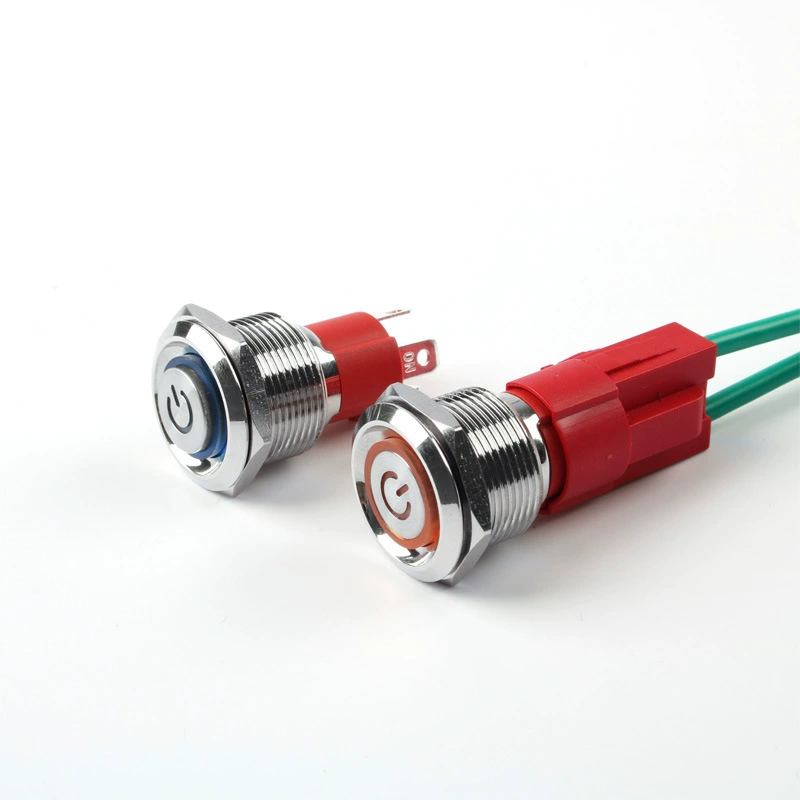 Metal button, waterproof switch key, 16mm, 19mm