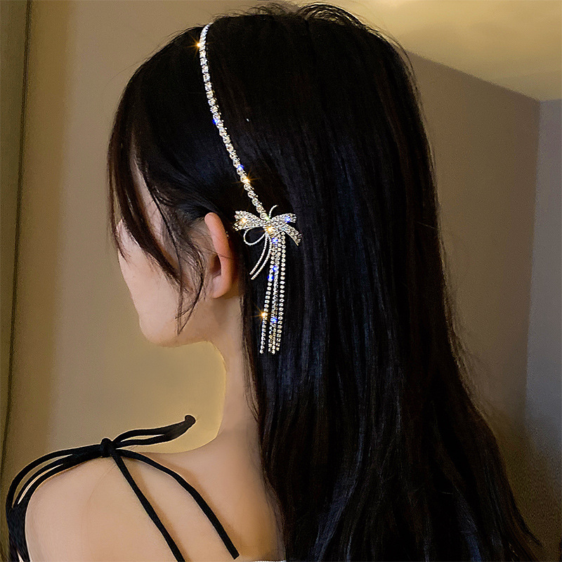 Fashion Bow Knot Alloy Inlay Rhinestones Hair Band 1 Piece display picture 7