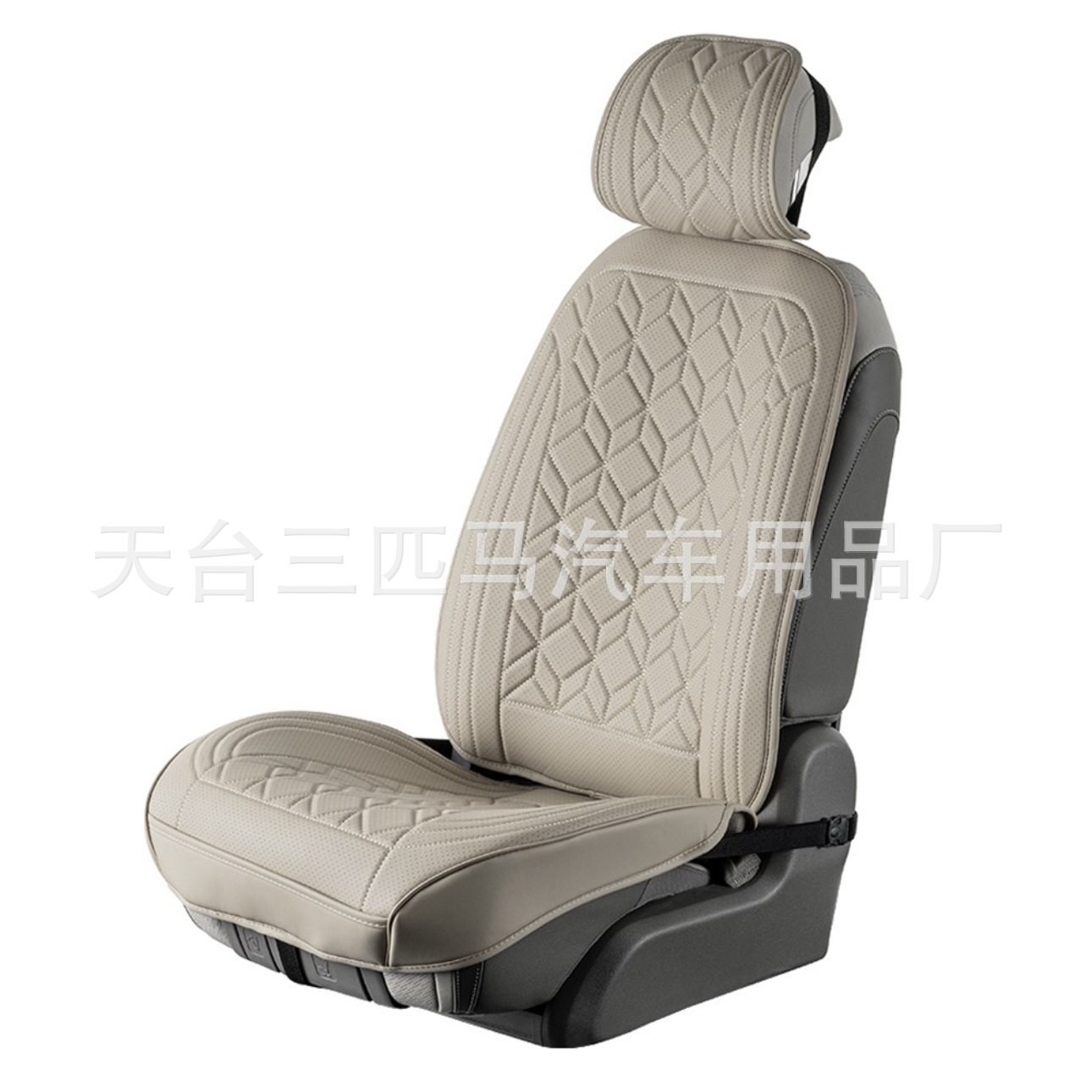 新款跨境热销四季通用皮革汽车坐垫防滑免捆绑座椅垫五座单片靠背