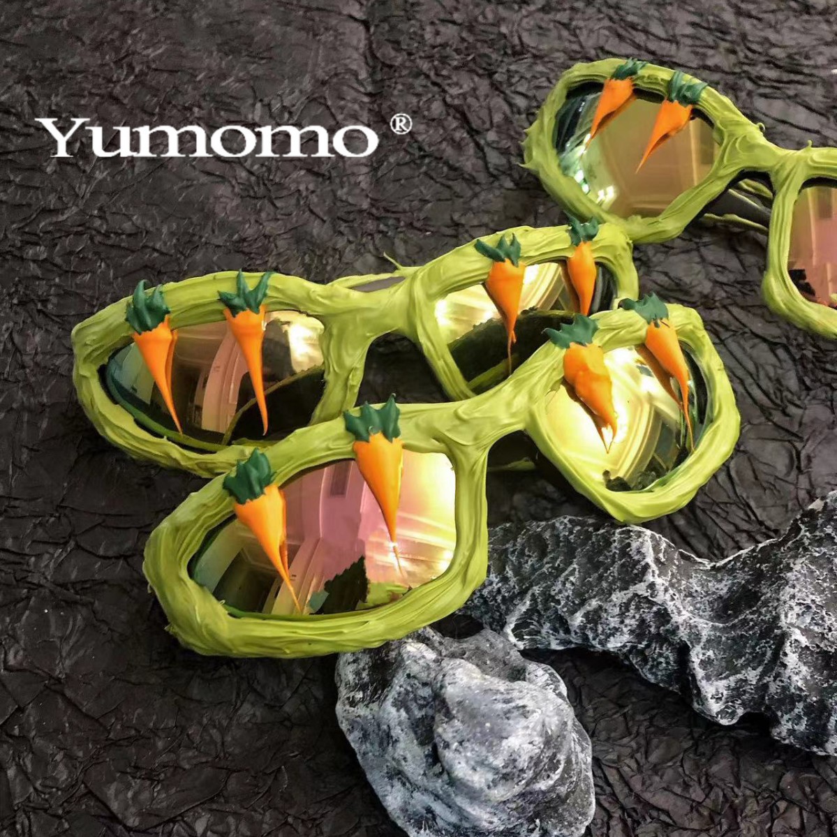 Yumomo Avant-garde Pioneer Sunglasses Funny Cartoon Drop Glue Polarized Goggles Girl [limited Edition]]