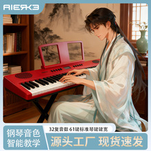 爱尔科初学者电子琴61键智能家用批发K156