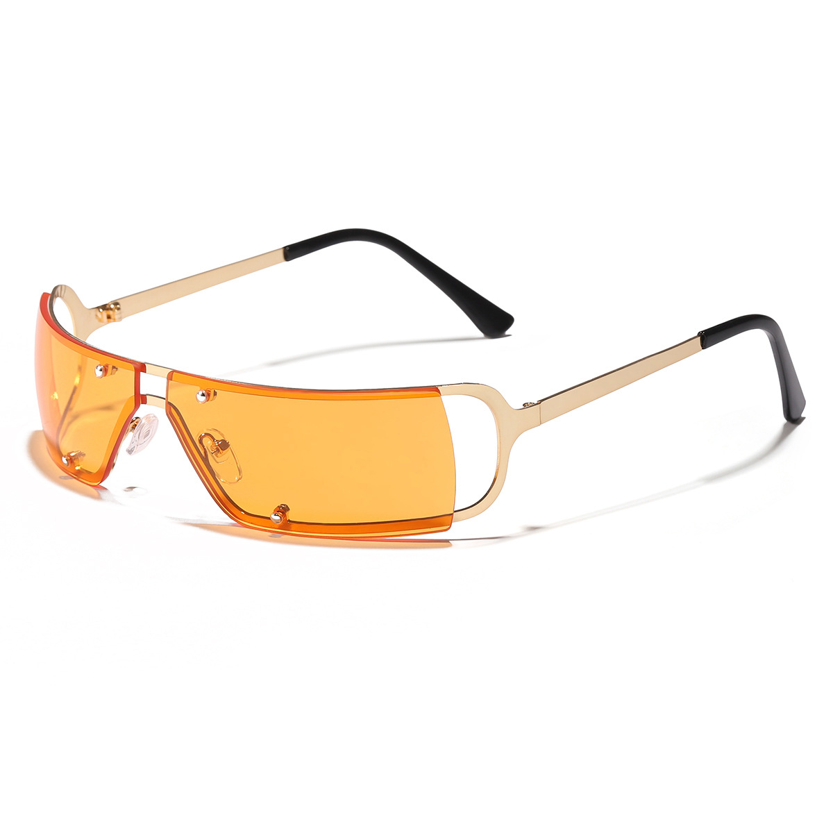 Marco dorado rodajas de naranja