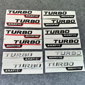Mercedes-Benz Amg Turbo 4Matic+ Biturbo Qanad Emblem Stiker üçün uyğundur