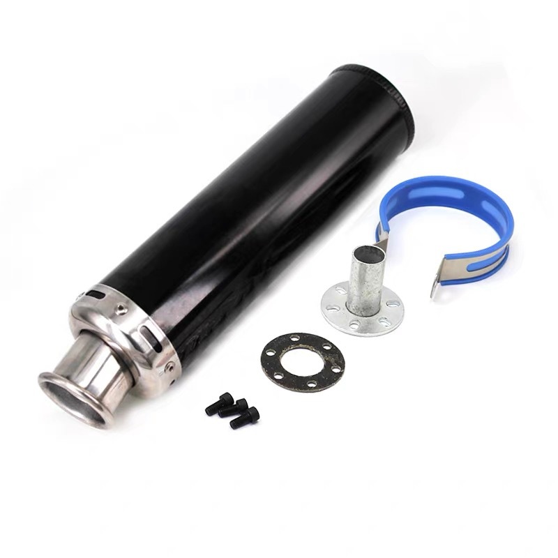 88mm Round Mouth Matte Aluminum Alloy Modified Screw-in Exhaust Pipe
