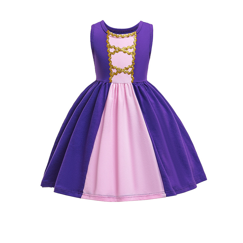Vestido de Princesa para Niña, Diseño de Sirena con Estilo Ailina Mickey - Ropa Infantil de Comercio Exterior