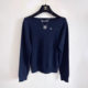Shenzhen Nanyou High Version 25 Early Spring New Meow Family Fragrant Style Age-reducing One-character Collar Shoulder Long-sleeved Knitted Sweater for Women