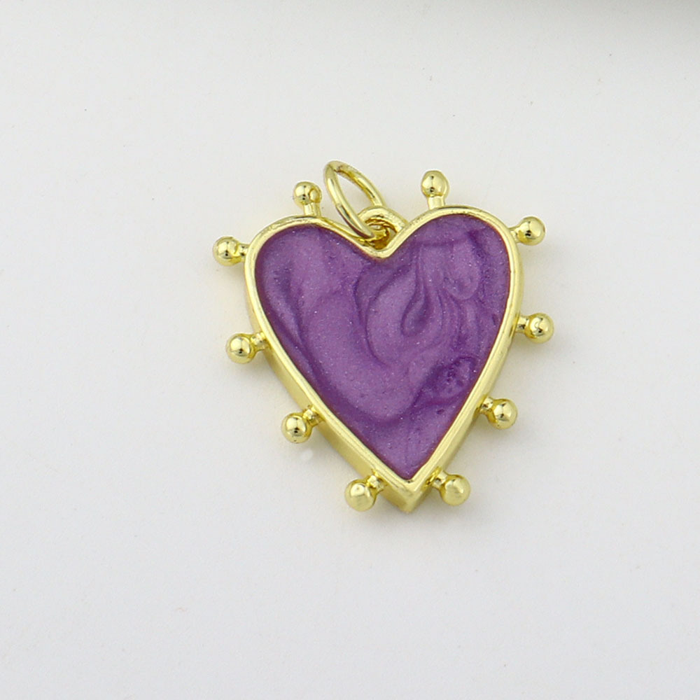 Heart Shape Pattern 1 Piece 18 * 20mm Copper Heart Shape Pendant